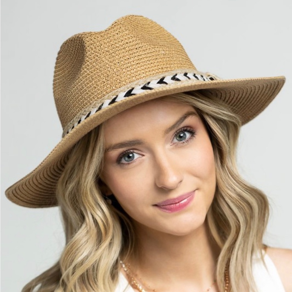 New Natural woven fedora/panama